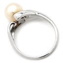 ミキモト MIKIMOTO パール ソリティア パールホワイト×ホワイトゴールド K14WG パール リング 指輪 真珠 1P 1粒 14K 14金 Au585 WG 10号