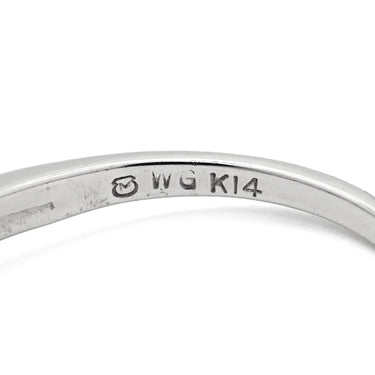 ミキモト MIKIMOTO パール ソリティア パールホワイト×ホワイトゴールド K14WG パール リング 指輪 真珠 1P 1粒 14K 14金 Au585 WG 10号