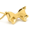 タサキ TASAKI リボンモチーフ ピンク×イエローゴールド K18YG パール ネックレス 750 K18YG 1P パール