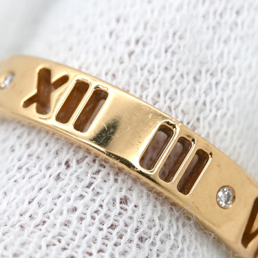 ティファニー Tiffany & Co ピアズド アトラス ナロー 4Pダイヤ ローズゴールド K18PG ダイヤモンド リング 指輪 4石 T&Co. 750 18K PG 10号