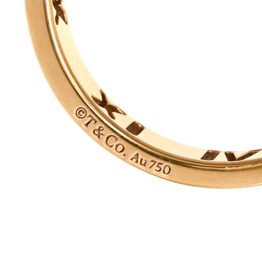 ティファニー Tiffany & Co ピアズド アトラス ナロー 4Pダイヤ ローズゴールド K18PG ダイヤモンド リング 指輪 4石 T&Co. 750 18K PG 10号