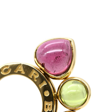 ブルガリ BVLGARI アレグラ マルチストーン イエローゴールド×マルチカラー K18YG ピンクトルマリン アメシスト シトリン ブルートパーズ ペリドット ペンダントトップ 750 18K YG ハート 5カラー