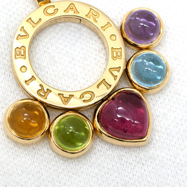 ブルガリ BVLGARI アレグラ マルチストーン イエローゴールド×マルチカラー K18YG ピンクトルマリン アメシスト シトリン ブルートパーズ ペリドット ペンダントトップ 750 18K YG ハート 5カラー