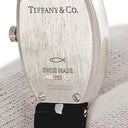 腕時計 ティファニー Tiffany & Co カクテルウォッチ 22993062 クオーツ レディース K18WG無垢 純正ダイヤ ブラック ローマン オーバル