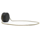 シャネル CHANEL マトラッセ チェーンショルダー ブラック ラムスキン ショルダーバッグ ゴールド金具 ラウンド サークル ミニバッグ 黒