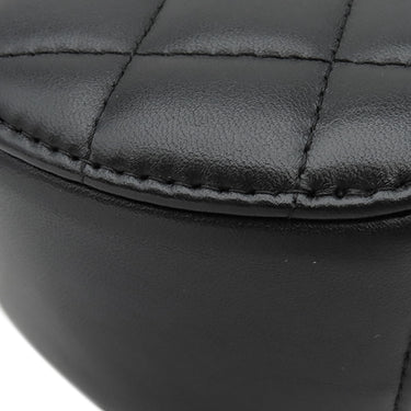 シャネル CHANEL マトラッセ チェーンショルダー ブラック ラムスキン ショルダーバッグ ゴールド金具 ラウンド サークル ミニバッグ 黒