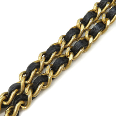 シャネル CHANEL マトラッセ チェーンショルダー ブラック ラムスキン ショルダーバッグ ゴールド金具 ラウンド サークル ミニバッグ 黒