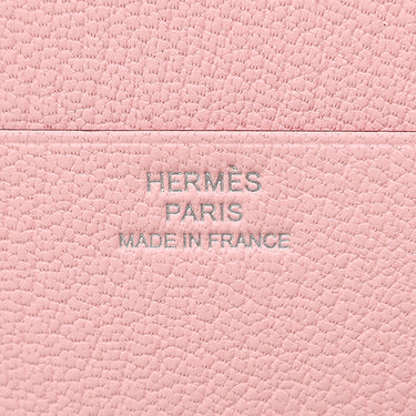 エルメス HERMES ベアン コンビネ ローズサクラ シェーブル 三つ折り財布 シルバー金具 2025年製