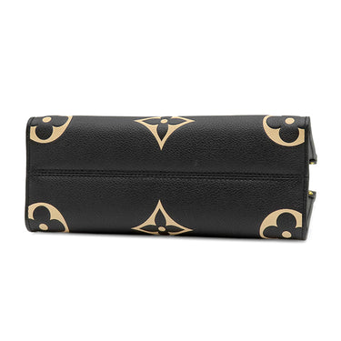 ルイヴィトン LOUIS VUITTON オンザゴー PM M45659 ブラック×ベージュ モノグラムアンプラント ハンドバッグ ゴールド金具