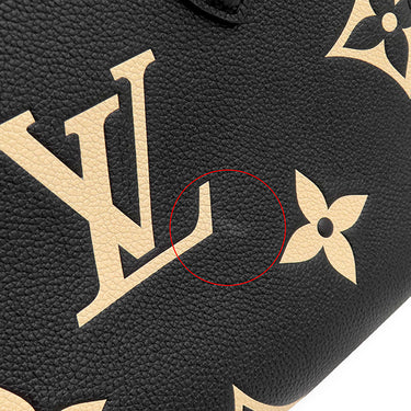 ルイヴィトン LOUIS VUITTON オンザゴー PM M45659 ブラック×ベージュ モノグラムアンプラント ハンドバッグ ゴールド金具