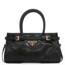 プラダ PRADA ボニー ミニ ハンドバッグ 1BA486 ブラック レザー 2WAYバッグ ゴールド金具 黒 三角ロゴ ショルダー