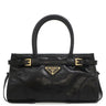 プラダ PRADA ボニー ミニ ハンドバッグ 1BA486 ブラック レザー 2WAYバッグ ゴールド金具 黒 三角ロゴ ショルダー