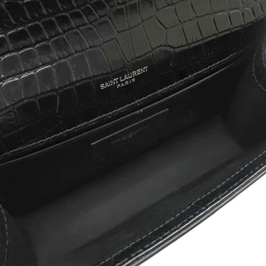 サンローラン SAINT LAURENT ケイト タッセル チェーンショルダー ブラック レザー ショルダーバッグ シルバー金具 モノグラム カサンドラ 黒 型押し