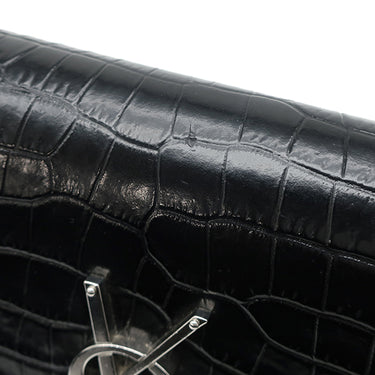 サンローラン SAINT LAURENT ケイト タッセル チェーンショルダー ブラック レザー ショルダーバッグ シルバー金具 モノグラム カサンドラ 黒 型押し
