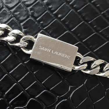 サンローラン SAINT LAURENT ケイト タッセル チェーンショルダー ブラック レザー ショルダーバッグ シルバー金具 モノグラム カサンドラ 黒 型押し
