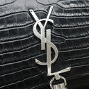サンローラン SAINT LAURENT ケイト タッセル チェーンショルダー ブラック レザー ショルダーバッグ シルバー金具 モノグラム カサンドラ 黒 型押し