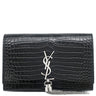 サンローラン SAINT LAURENT ケイト タッセル チェーンウォレット ブラック レザー 2WAYバッグ シルバー金具 ショルダー モノグラム カサンドラ 黒 型押し