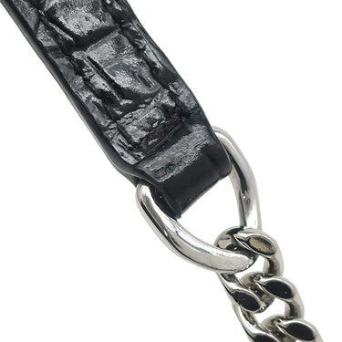 サンローラン SAINT LAURENT ケイト タッセル チェーンウォレット ブラック レザー 2WAYバッグ シルバー金具 ショルダー モノグラム カサンドラ 黒 型押し