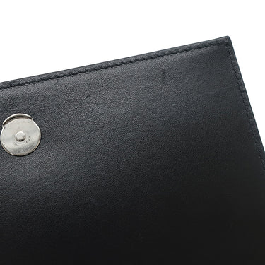 サンローラン SAINT LAURENT ケイト タッセル チェーンウォレット ブラック レザー 2WAYバッグ シルバー金具 ショルダー モノグラム カサンドラ 黒 型押し