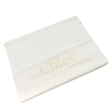 クロエ Chloe ウッディ ミディアム トート ベージュ×ブラウン リネン カーフ トートバッグ ロゴ ショルダー 肩掛け