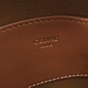 セリーヌ CELINE トリオンフ ラウンド ショルダー ブラウン PVCコーティングキャンバス レザー ショルダーバッグ ゴールド金具 茶 ポシェット ロゴ 刺繍