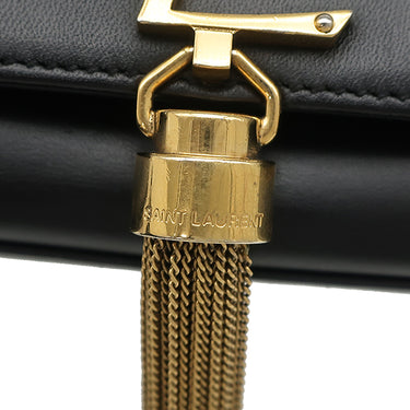 サンローラン SAINT LAURENT ケイト タッセル チェーンショルダー ブラック レザー ショルダーバッグ ゴールド金具 モノグラム カサンドラ 黒