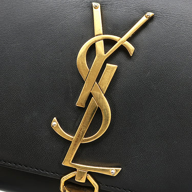 サンローラン SAINT LAURENT ケイト タッセル チェーンショルダー ブラック レザー ショルダーバッグ ゴールド金具 モノグラム カサンドラ 黒