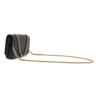 サンローラン SAINT LAURENT ケイト タッセル チェーンショルダー ブラック レザー ショルダーバッグ ゴールド金具 モノグラム カサンドラ 黒