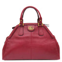 グッチ GUCCI リベル ミディアム トップハンドル トートバッグ 516459 レッド レザー 2WAYバッグ ゴールド金具 ハンドバッグ ショルダー