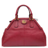 グッチ GUCCI リベル ミディアム トップハンドル トートバッグ 516459 レッド レザー 2WAYバッグ ゴールド金具 ハンドバッグ ショルダー