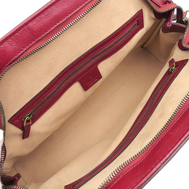 グッチ GUCCI リベル ミディアム トップハンドル トートバッグ 516459 レッド レザー 2WAYバッグ ゴールド金具 ハンドバッグ ショルダー
