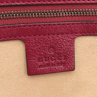 グッチ GUCCI リベル ミディアム トップハンドル トートバッグ 516459 レッド レザー 2WAYバッグ ゴールド金具 ハンドバッグ ショルダー