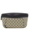 グッチ GUCCI クロスボディバッグ 779843 ベージュ×ブラック GGスプリームキャンバス レザー ボディバッグ シルバー金具 ウエストバッグ 黒