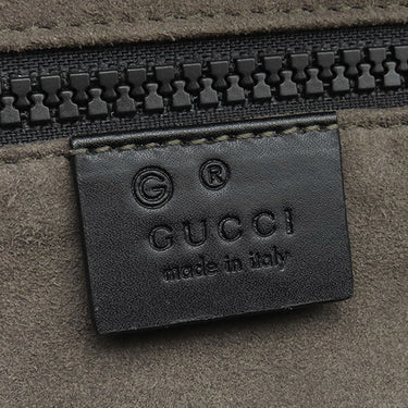 グッチ GUCCI クロスボディバッグ 779843 ベージュ×ブラック GGスプリームキャンバス レザー ボディバッグ シルバー金具 ウエストバッグ 黒