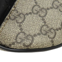 グッチ GUCCI クロスボディバッグ 779843 ベージュ×ブラック GGスプリームキャンバス レザー ボディバッグ シルバー金具 ウエストバッグ 黒