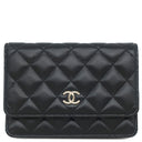 シャネル CHANEL マトラッセ ミニ チェーンウォレット AP1649 ブラック ラムスキン チェーンウォレット ゴールド金具 ココマーク カメリア