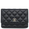 シャネル CHANEL マトラッセ ミニ チェーンウォレット AP1649 ブラック ラムスキン チェーンウォレット ゴールド金具 ココマーク カメリア