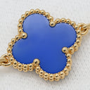 ヴァンクリーフアーペル Van Cleef & Arpels ヴィンテージアルハンブラ 5モチーフ VCARP3490 ブルー×イエローゴールド K18YG ブルーアゲート ブレスレット 青 750 18K YG アゲート