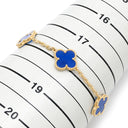 ヴァンクリーフアーペル Van Cleef & Arpels ヴィンテージアルハンブラ 5モチーフ VCARP3490 ブルー×イエローゴールド K18YG ブルーアゲート ブレスレット 青 750 18K YG アゲート
