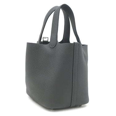 エルメス HERMES ピコタンロック 18 PM グリミスティ トリヨンクレマンス ハンドバッグ シルバー金具 新品 未使用 グレー 2026年製