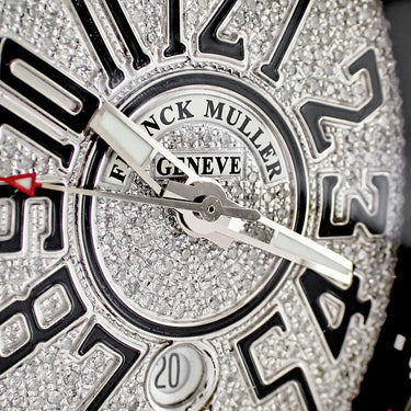 腕時計 フランクミュラー FRANCK MULLER ヴァンガード V45SCDT 自動巻き メンズ ダイヤ パヴェ トノー トノウ デイト アラビア