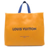 ルイヴィトン LOUIS VUITTON ショッパー バッグ MM M24457 サフラン レザー 2WAYバッグ シルバー金具 イエロー トート ショルダー