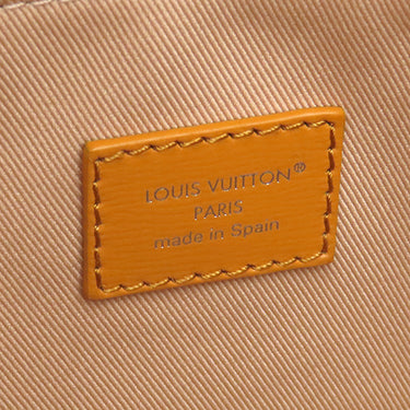 ルイヴィトン LOUIS VUITTON ショッパー バッグ MM M24457 サフラン レザー 2WAYバッグ シルバー金具 イエロー トート ショルダー