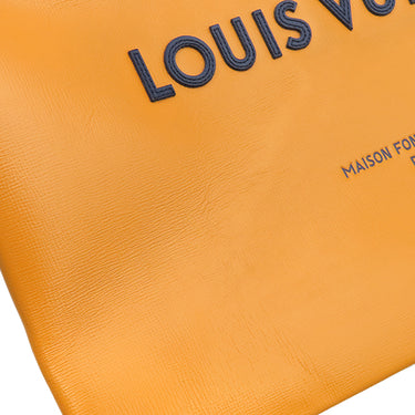 ルイヴィトン LOUIS VUITTON ショッパー バッグ MM M24457 サフラン レザー 2WAYバッグ シルバー金具 イエロー トート ショルダー