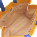 ルイヴィトン LOUIS VUITTON ショッパー バッグ MM M24457 サフラン レザー 2WAYバッグ シルバー金具 イエロー トート ショルダー