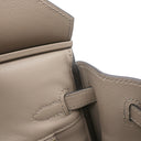エルメス HERMES バーキン25 グリアスファルト ヴォースイフト ハンドバッグ ゴールド金具 グレージュ
