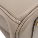 エルメス HERMES バーキン25 グリアスファルト ヴォースイフト ハンドバッグ ゴールド金具 グレージュ