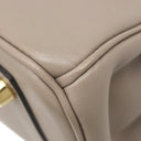 エルメス HERMES バーキン25 グリアスファルト ヴォースイフト ハンドバッグ ゴールド金具 グレージュ