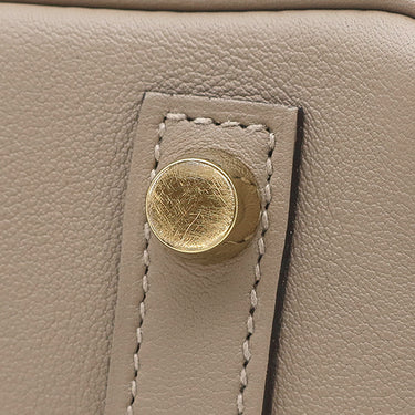 エルメス HERMES バーキン25 グリアスファルト ヴォースイフト ハンドバッグ ゴールド金具 グレージュ