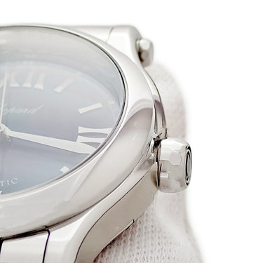 腕時計 ショパール CHOPARD ハッピースポーツ 36 オートマティック 278559-3009 自動巻き メンズ レディース 純正ダイヤ 青 デイト